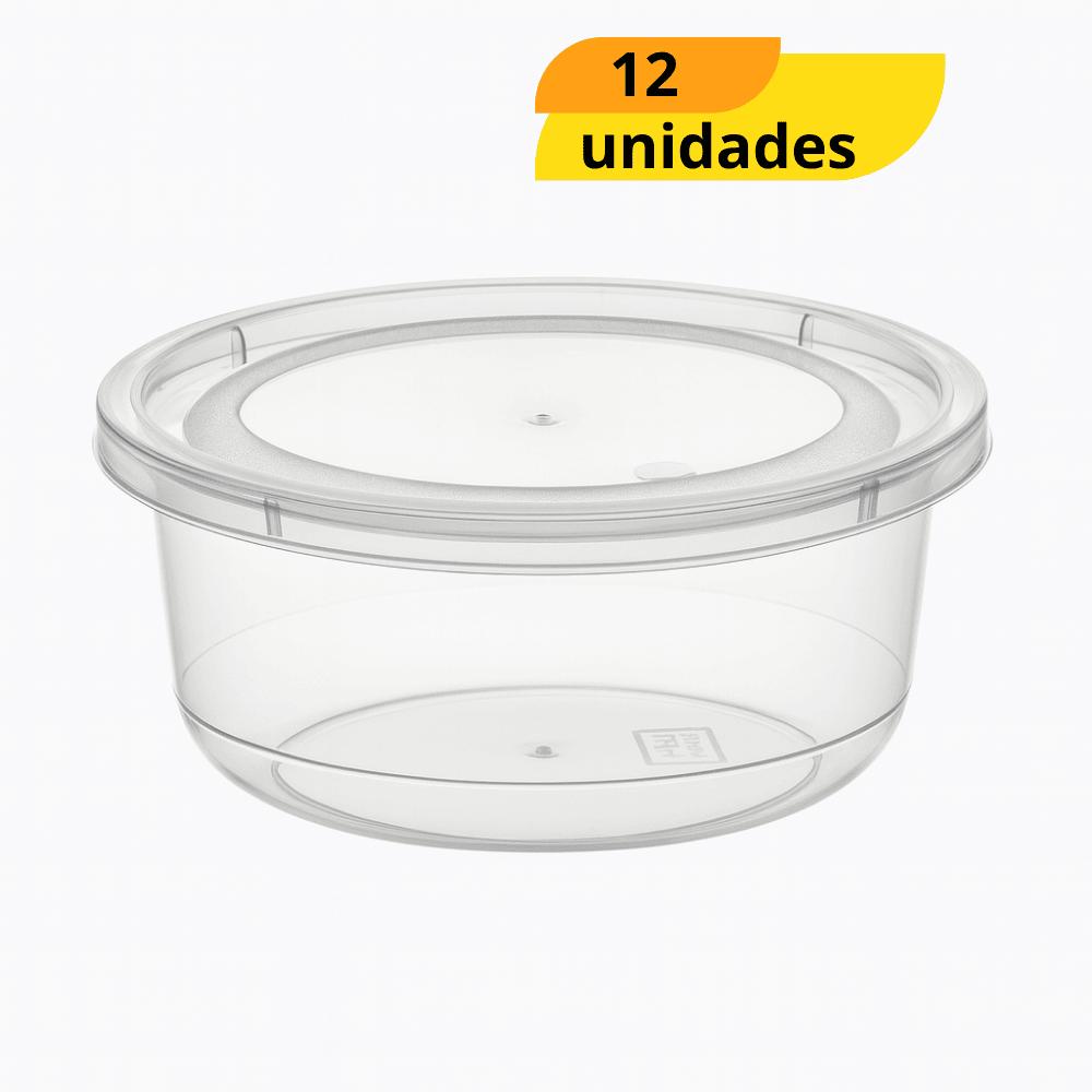 Pote Redondo Médio Linha Prime Ercaplast - Cx 12 Unidades