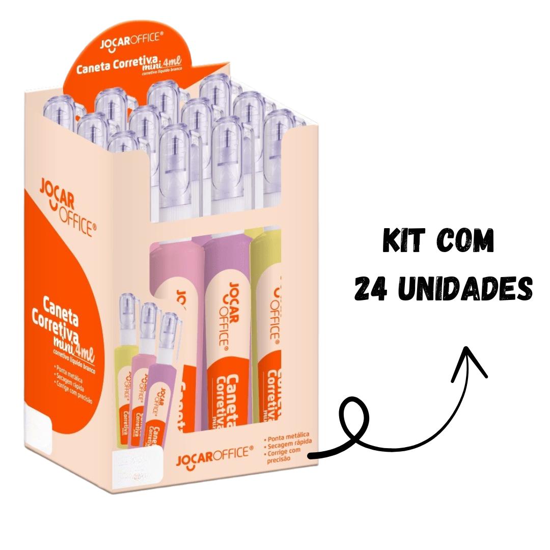 Mini Corretivo Caneta 4Ml Colorido Leo E Leo 10178 - Cx 24 Unidades