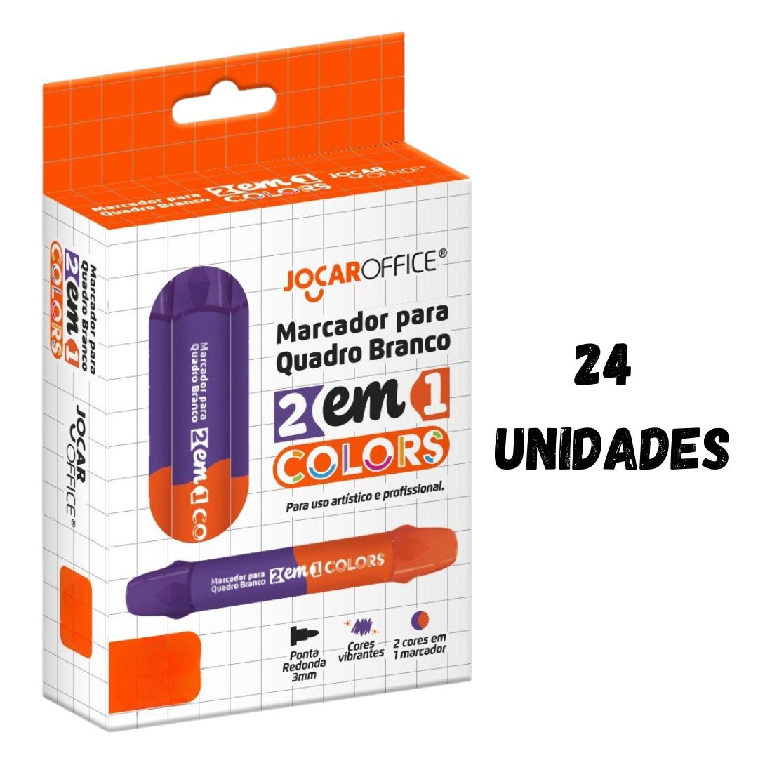 Marcador P/Qd Branco 2 Em 1 Cores Vibra Leo E Leo 10169 - Cx 24 Unidades