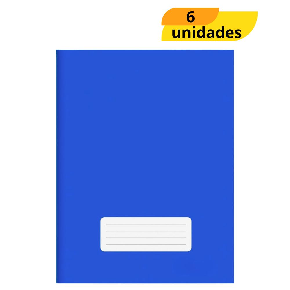 Caderno Brochura Cd 1/4 Pepper Azul - Cx 6 Unidades