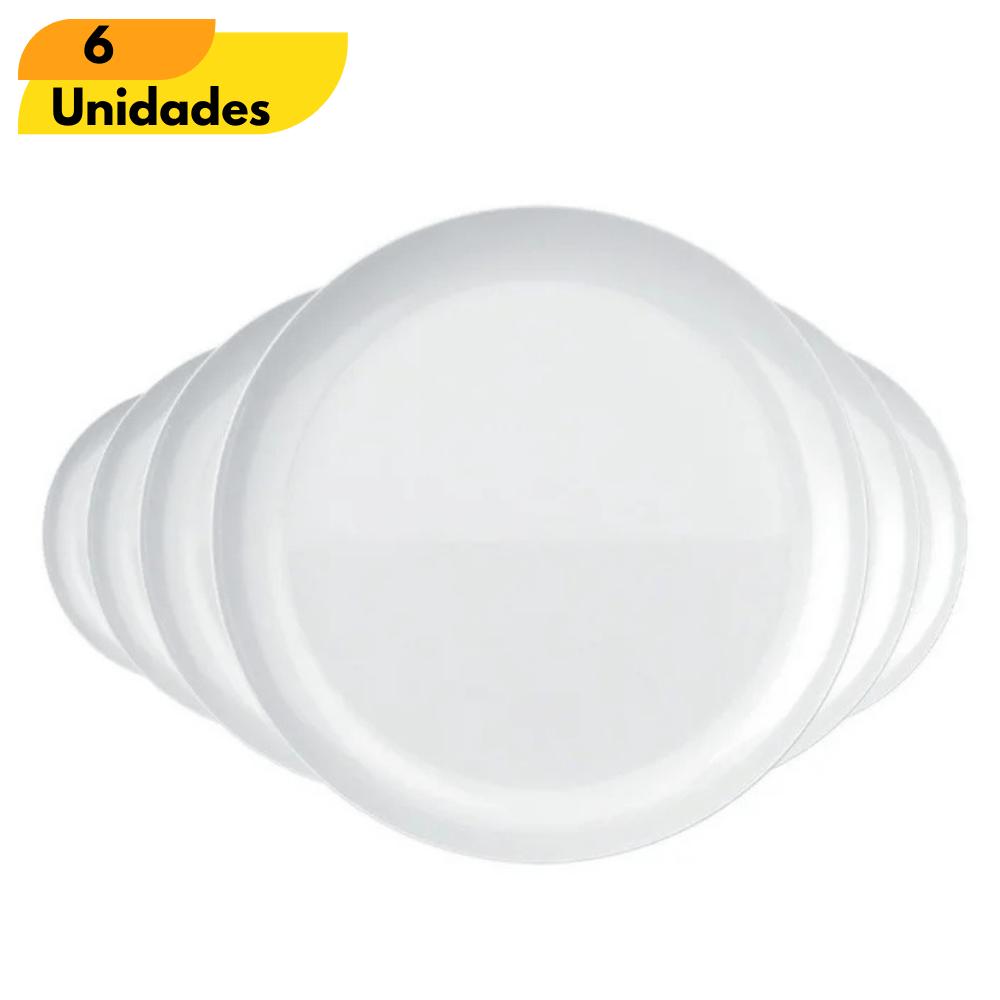 Prato Opaline Blanc Raso 27Cm - Cx 6 Unidades