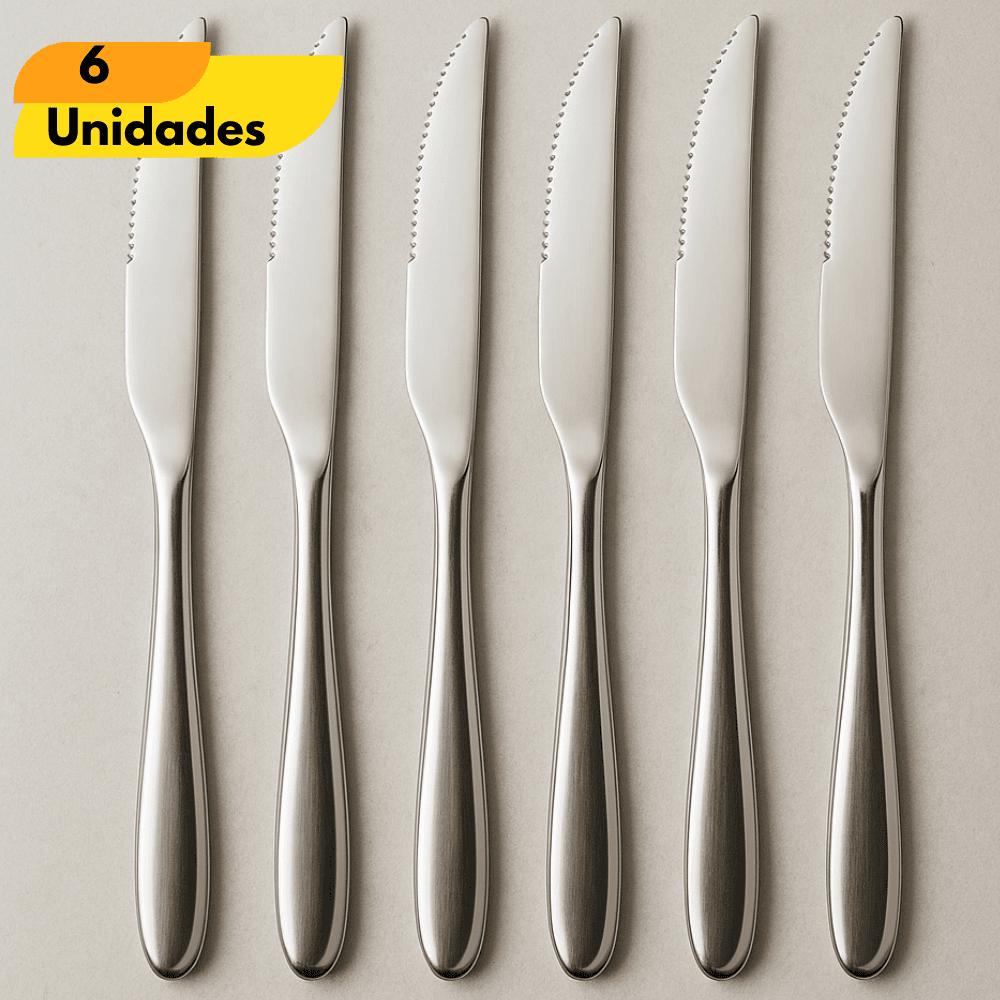 Faca De Churrasco Inteiriço 21Cm - Cx 6 Unidades