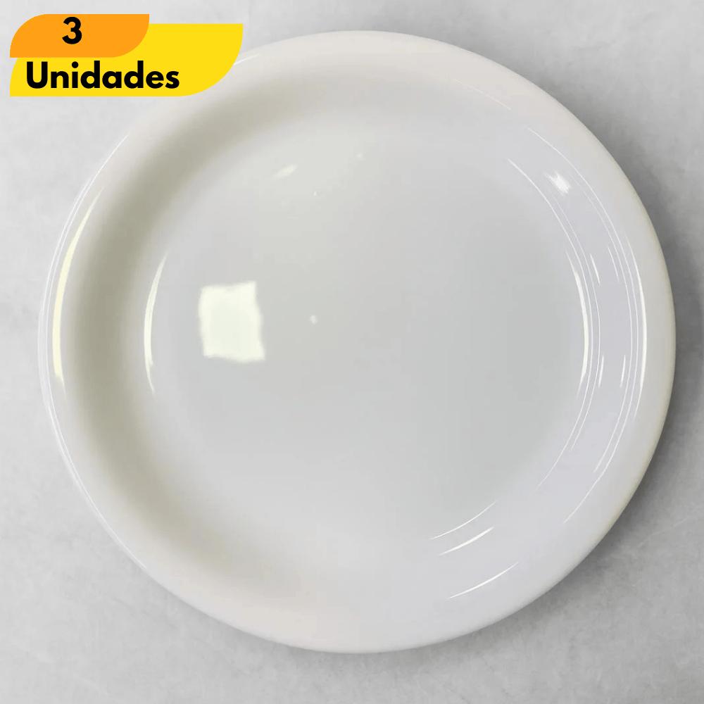 Prato Raso 25Cm Collore Br - Cx 3 Unidades