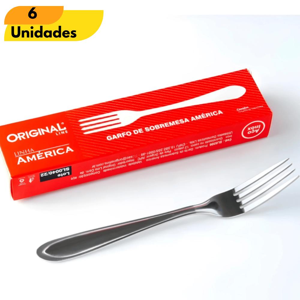 Garfo Sobremesa América - Cx 6 Unidades