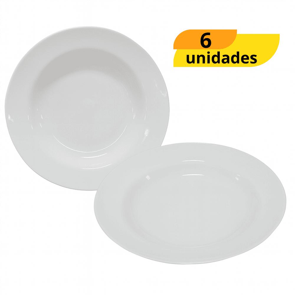 Prato Fundo 25Cm Branco Utilgoods - Cx 6 Unidades