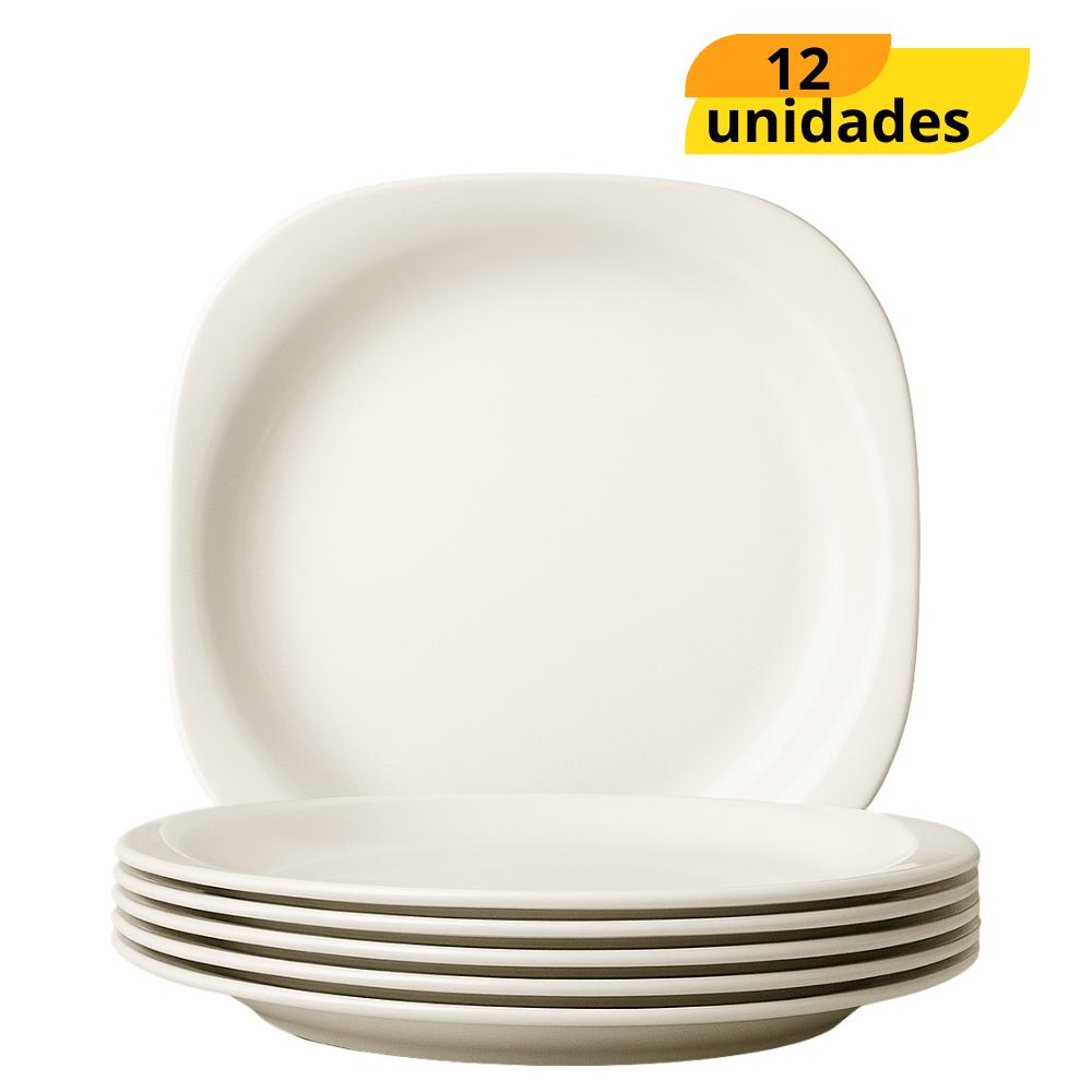 Prato Opaline Plaza Sobremesa 19Cm  - Cx 12 Unidades