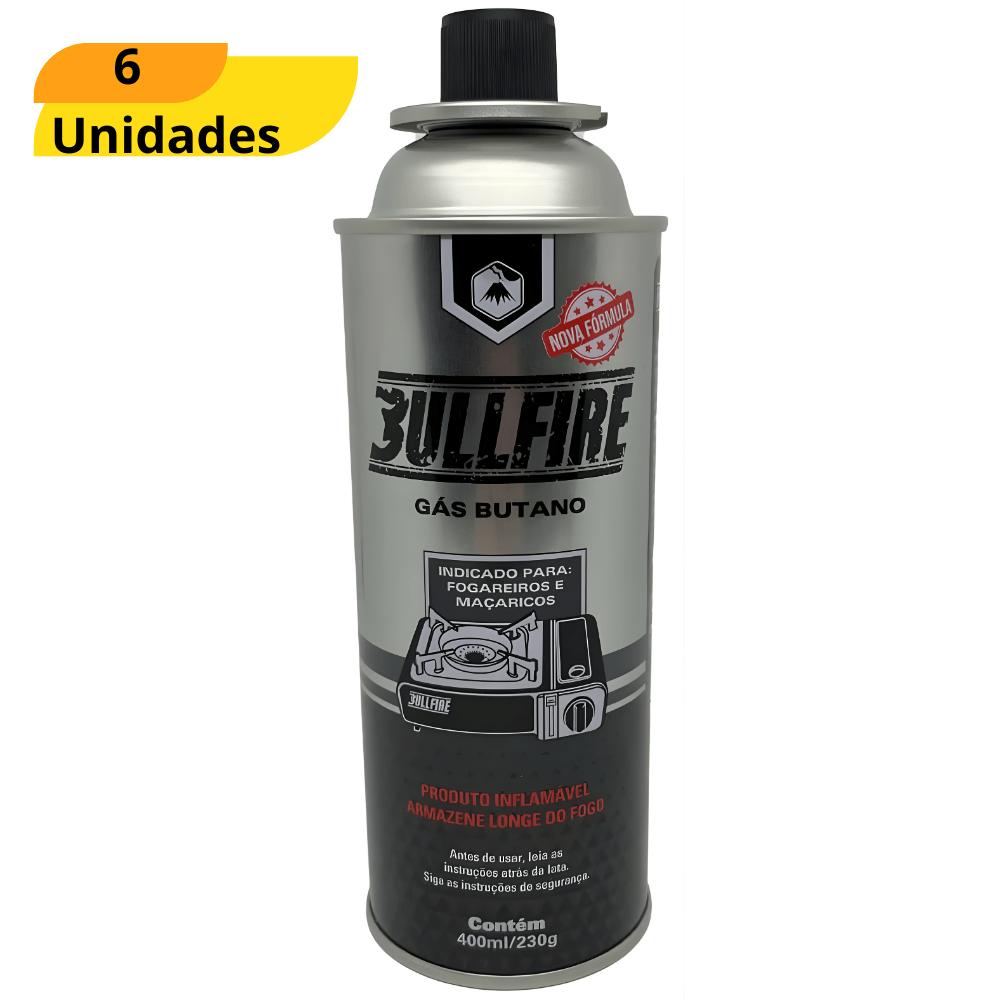 Gás Refil Volcano Bullfire - Cx 6 Unidades