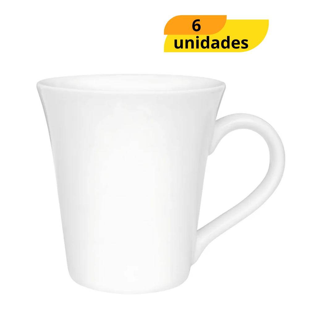 Caneca Tulipa 250Ml Branca Rr - Cx 6 Unidades