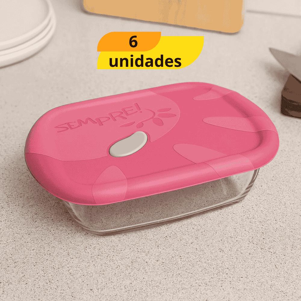 Assadeira Quadrada 0,7L Com Tampa Nadir - Cx 6 Unidades