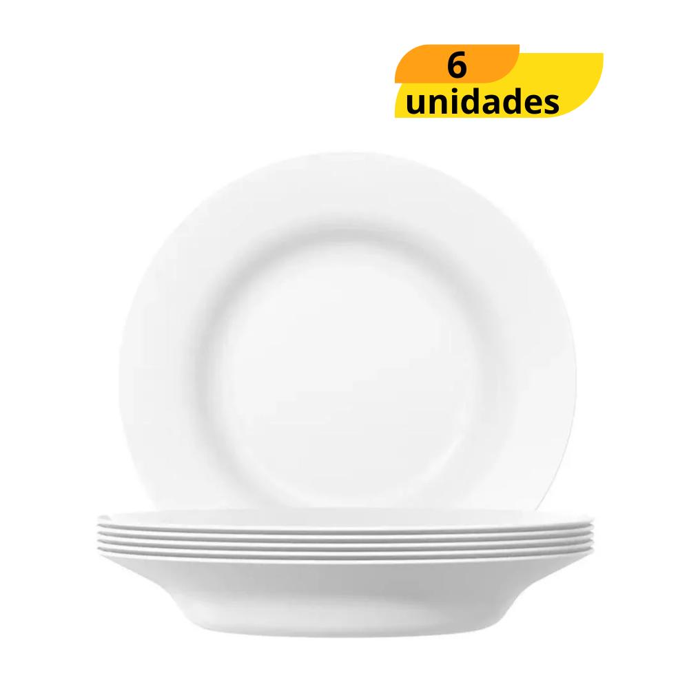 Prato Opaline Menu Fundo Nadir - Cx 6 Unidades