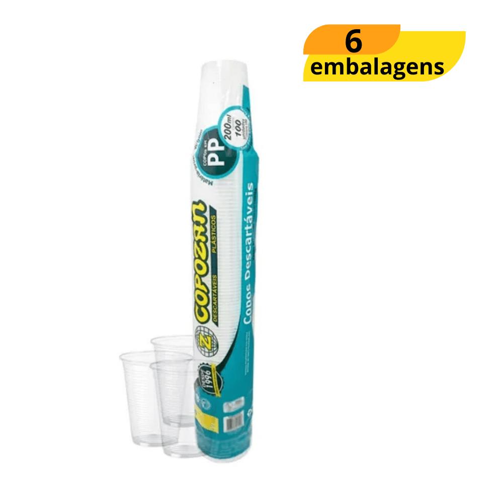 Copo Descartável Bco 200Ml C/100 Unidades- Cx 6 Unidades