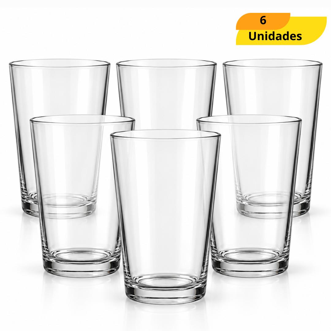 Copo Long Drink Suco e Refrigerante 390ml Nadir - Cx 6 Unidades