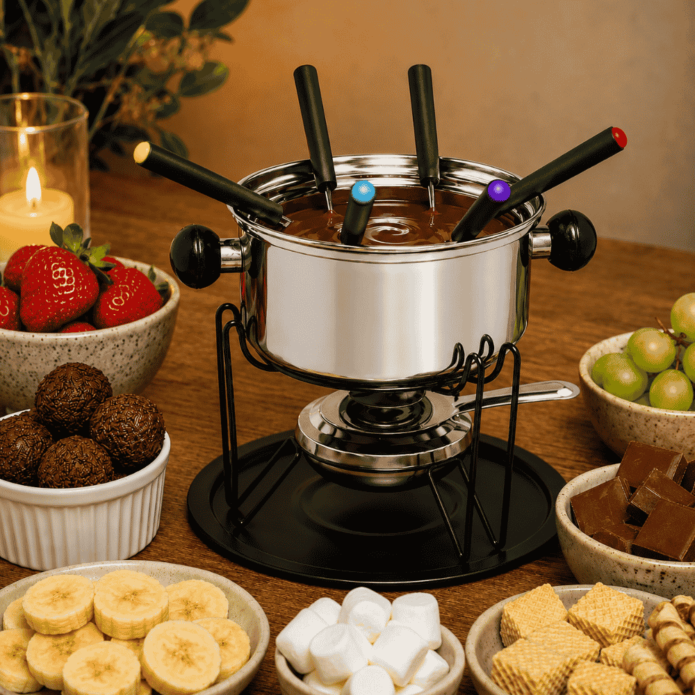 Conjunto para Fondue em Inox 11 Peças Imporiente