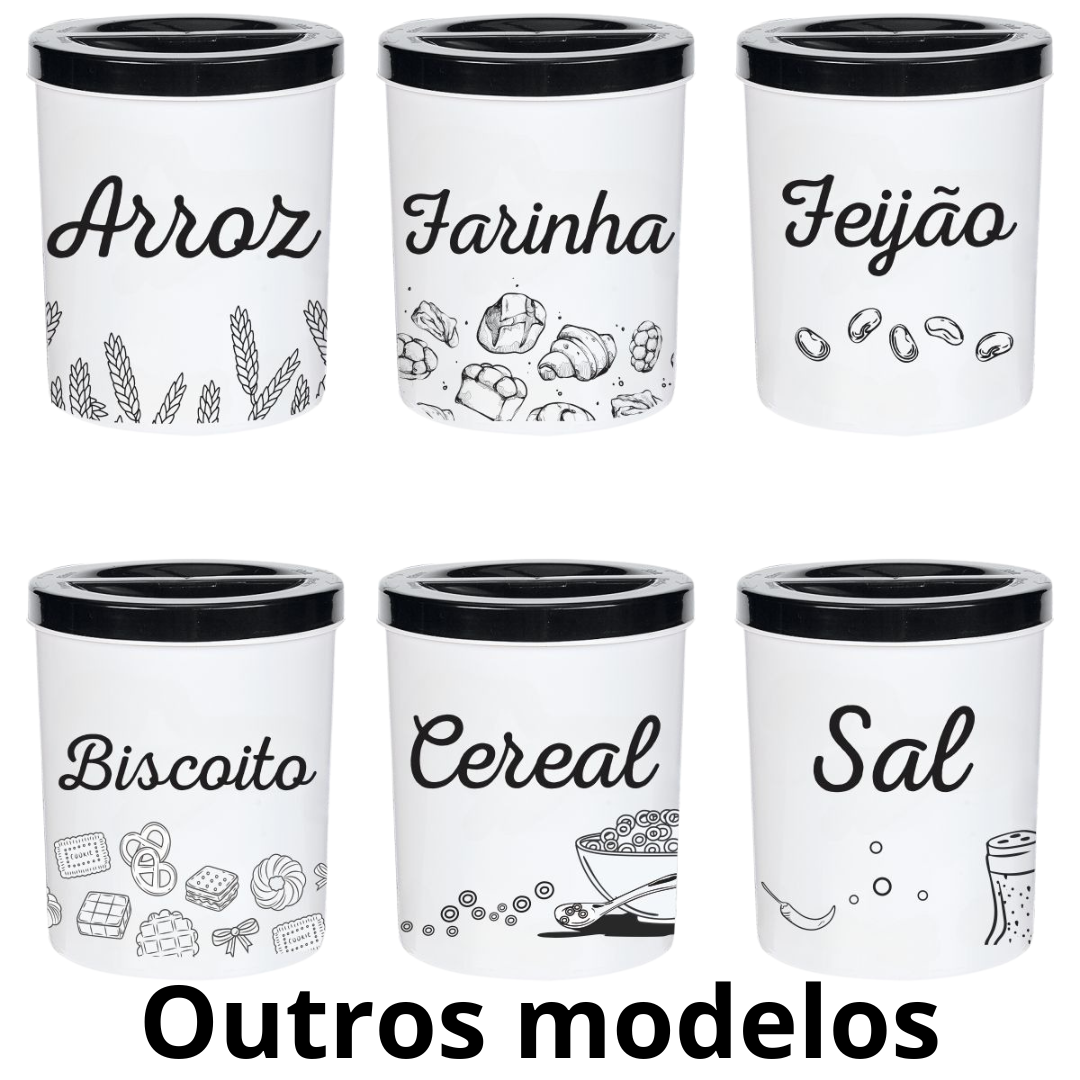 Porta Feijao 2,3Lt Branco Alves