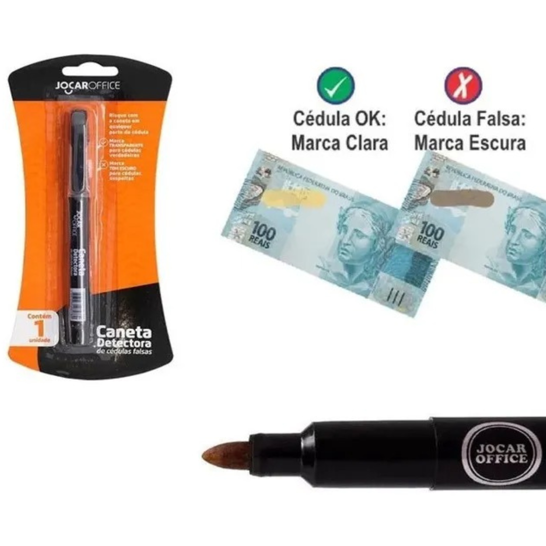 Caneta Detecta Dinheiro Falso Leo E Leo