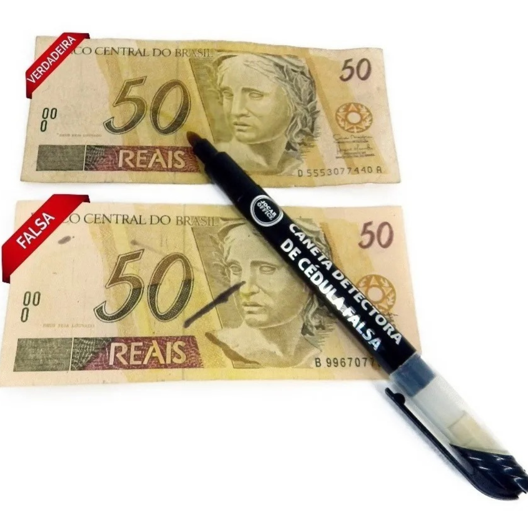 Caneta Detecta Dinheiro Falso Leo E Leo