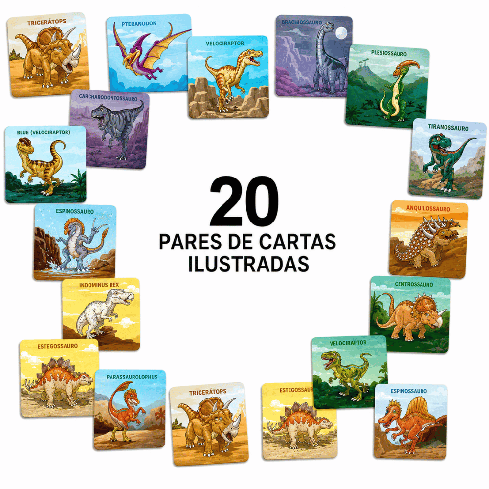 Jogo da Memória Dinossauros Gala