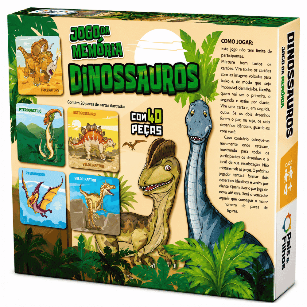 Jogo da Memória Dinossauros Gala