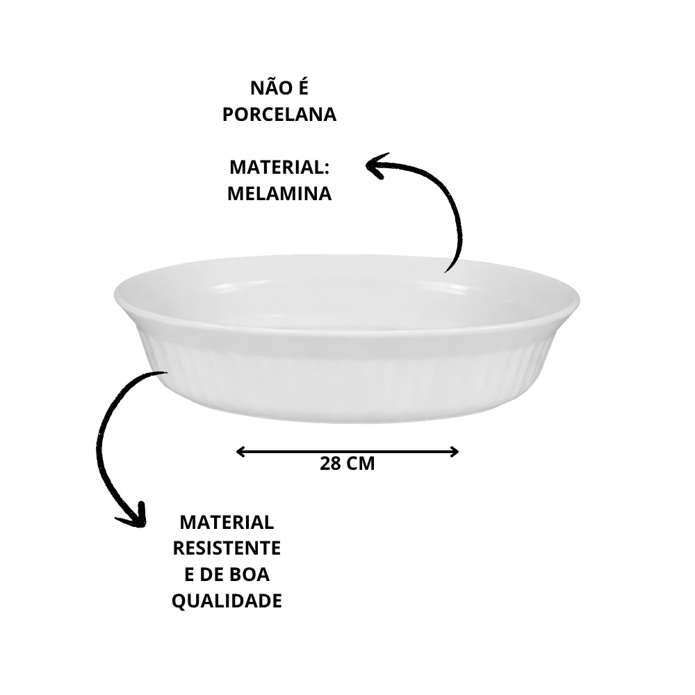 Travessa Retangular Premium 1,4LT Melamina Utilgoods