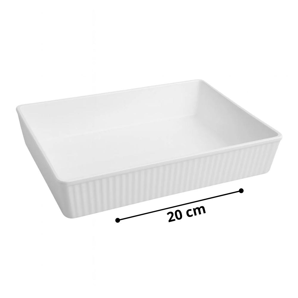Travessa Estriada Premium 800ml Melamina Utilgoods