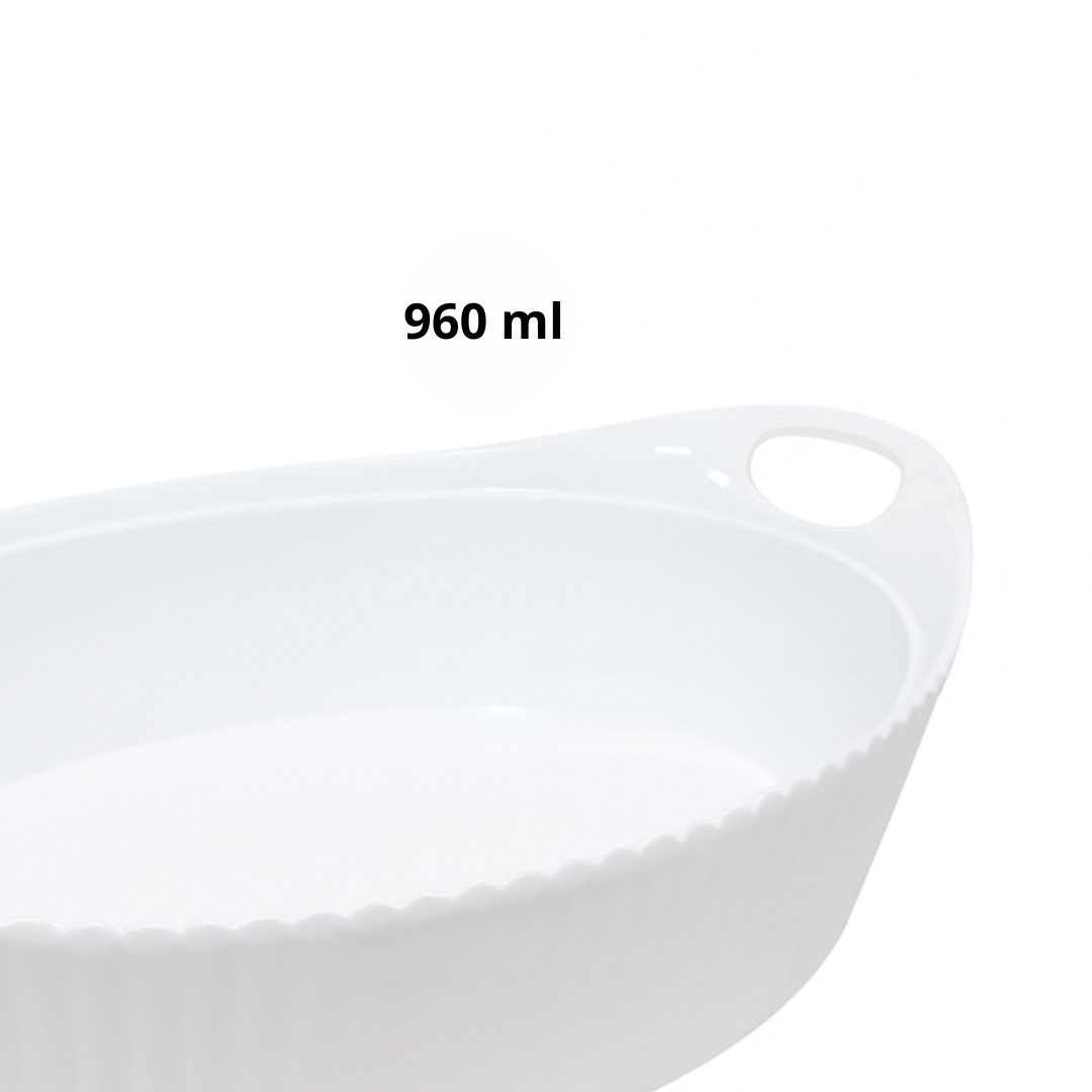 Tigela Oval com Alça 960ml Premium Melamina Utilgoods