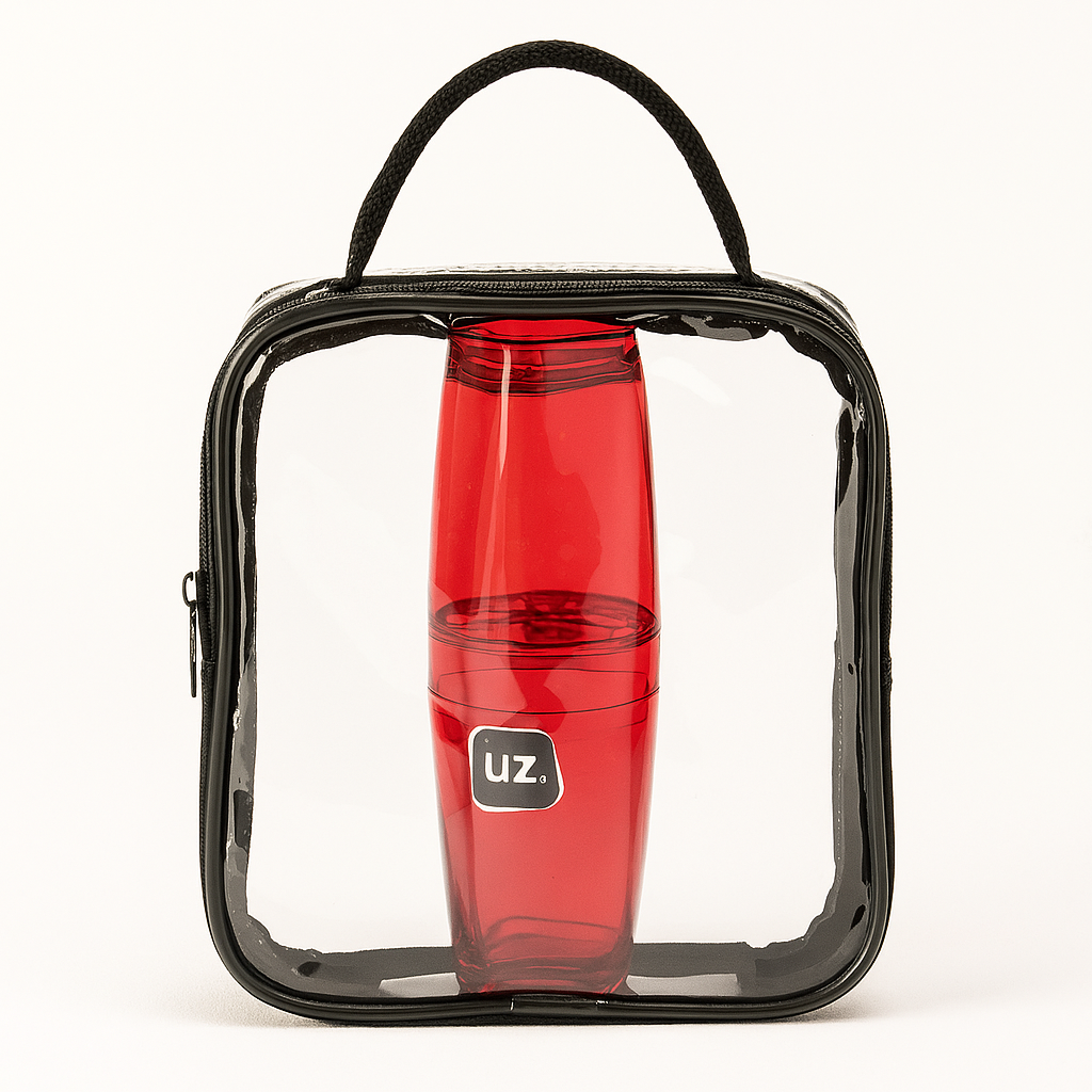 Porta Escova Com Tampa Premium Vermelho