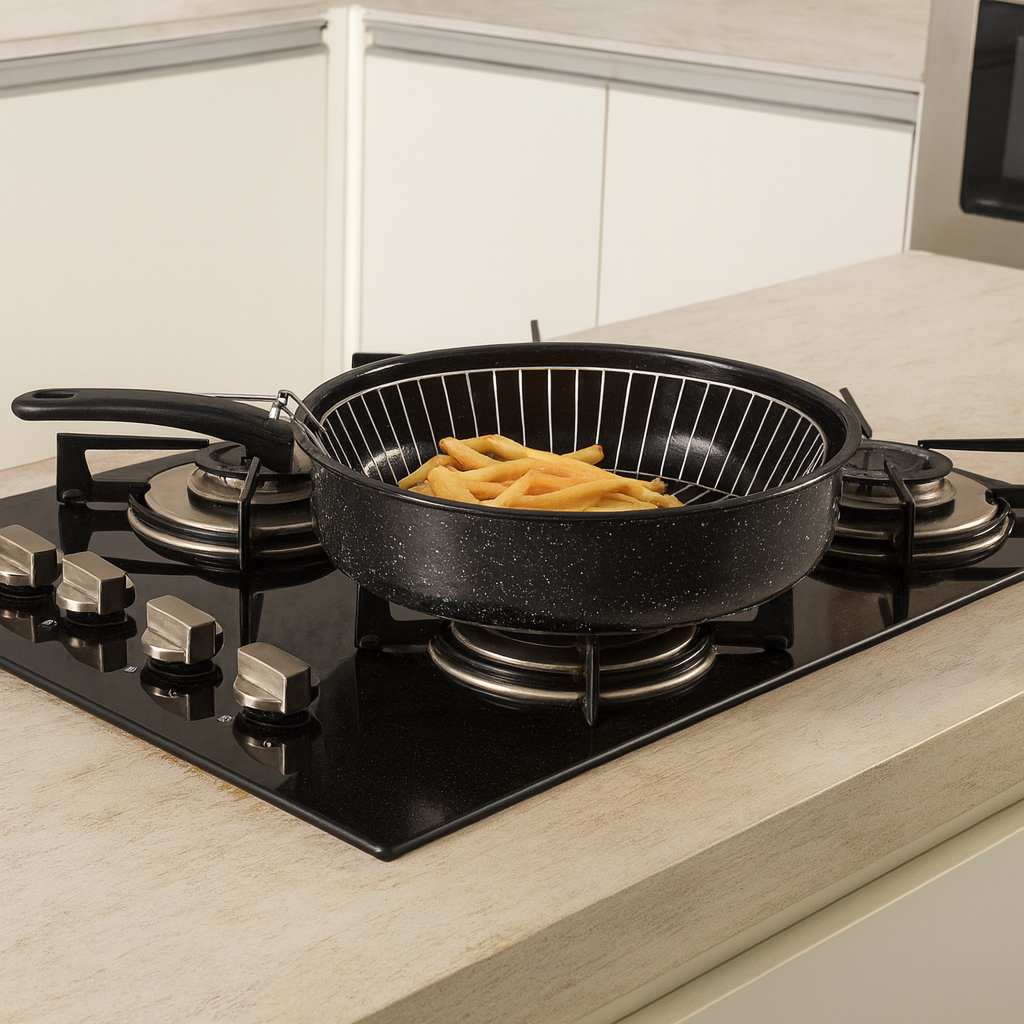 Fritadeira N26 Com Cesto Baq Esmaltados Silva
