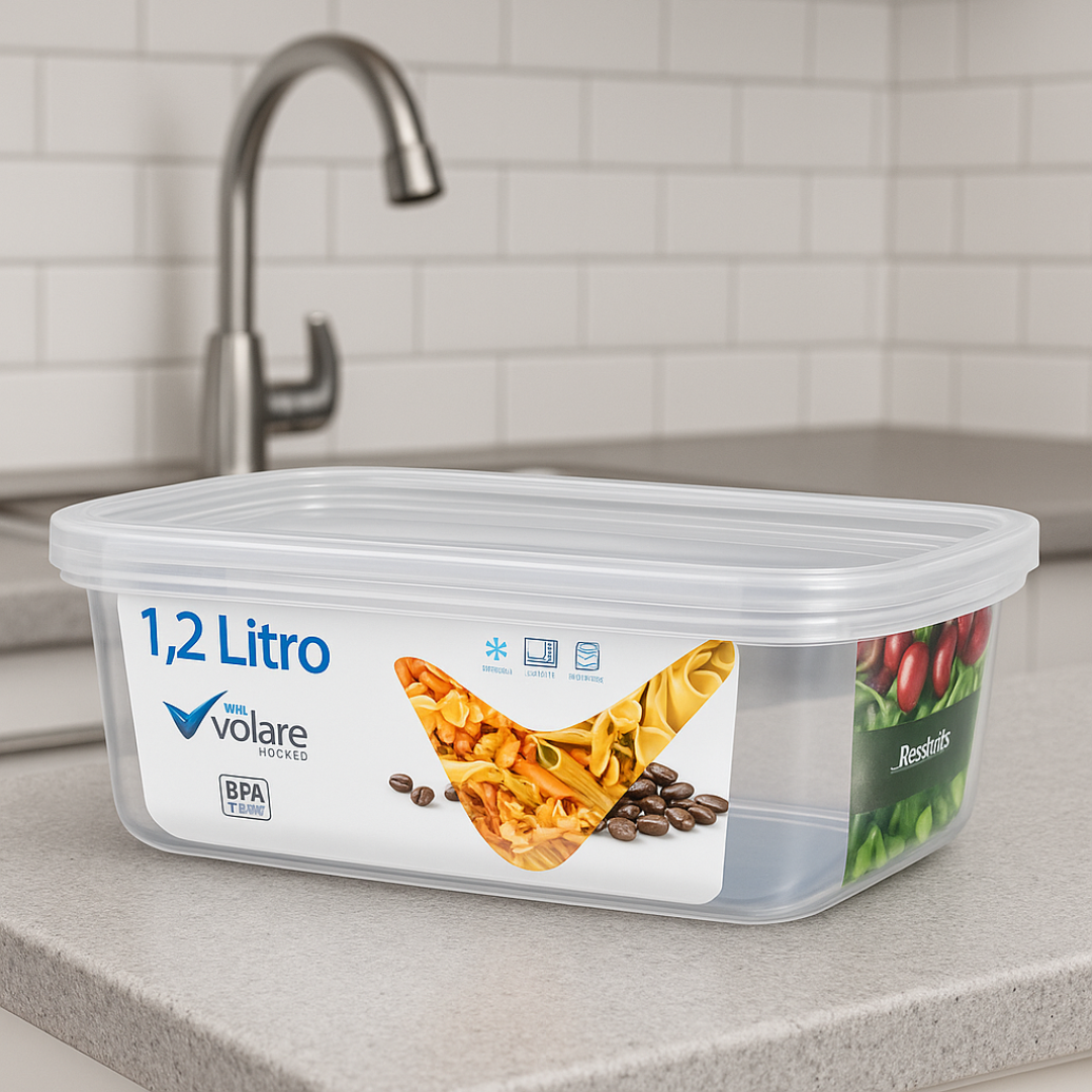 Pote Retangular Quality 1,2 Litros Rischioto