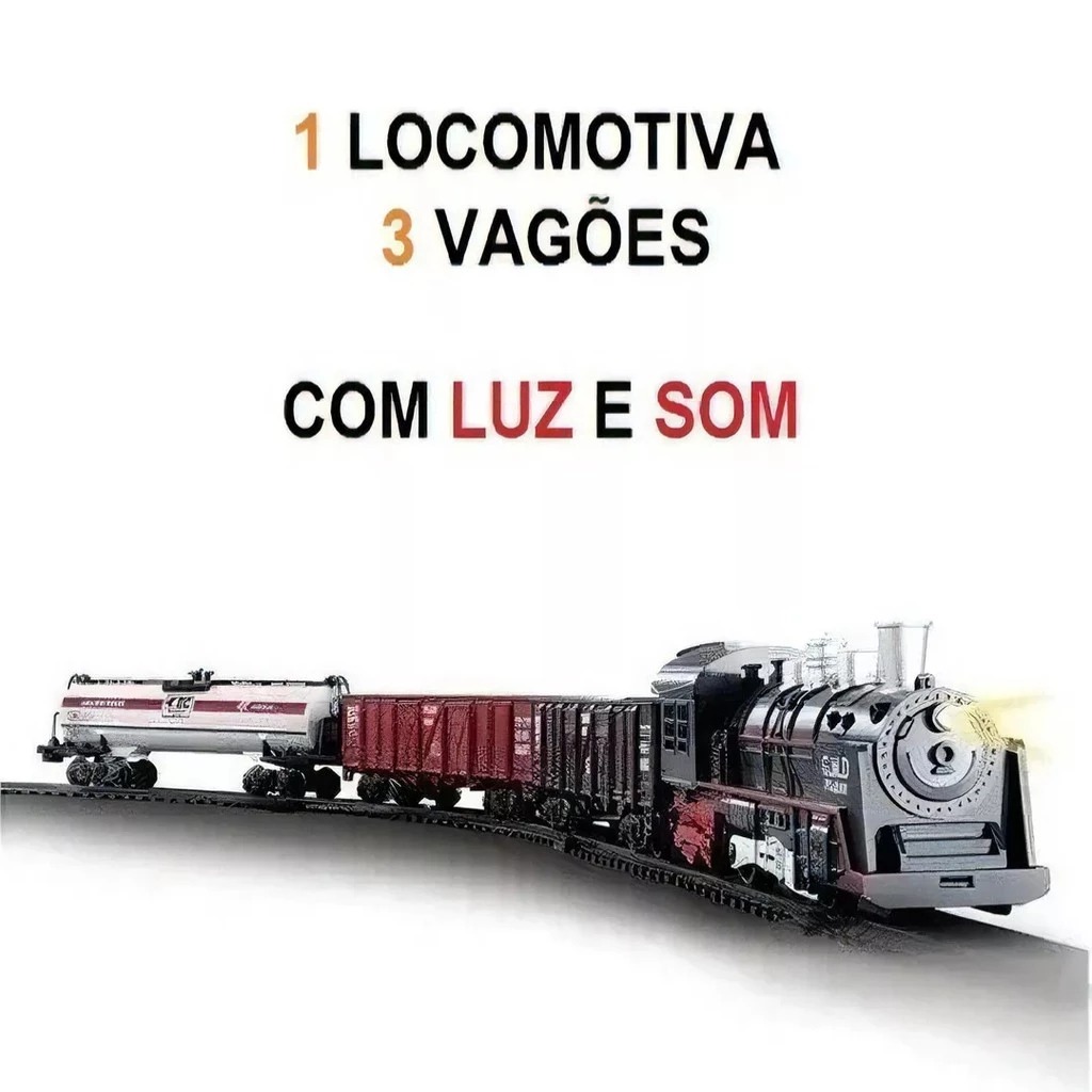 Pista Trem Locomotiva C/Luz Dmbrasil