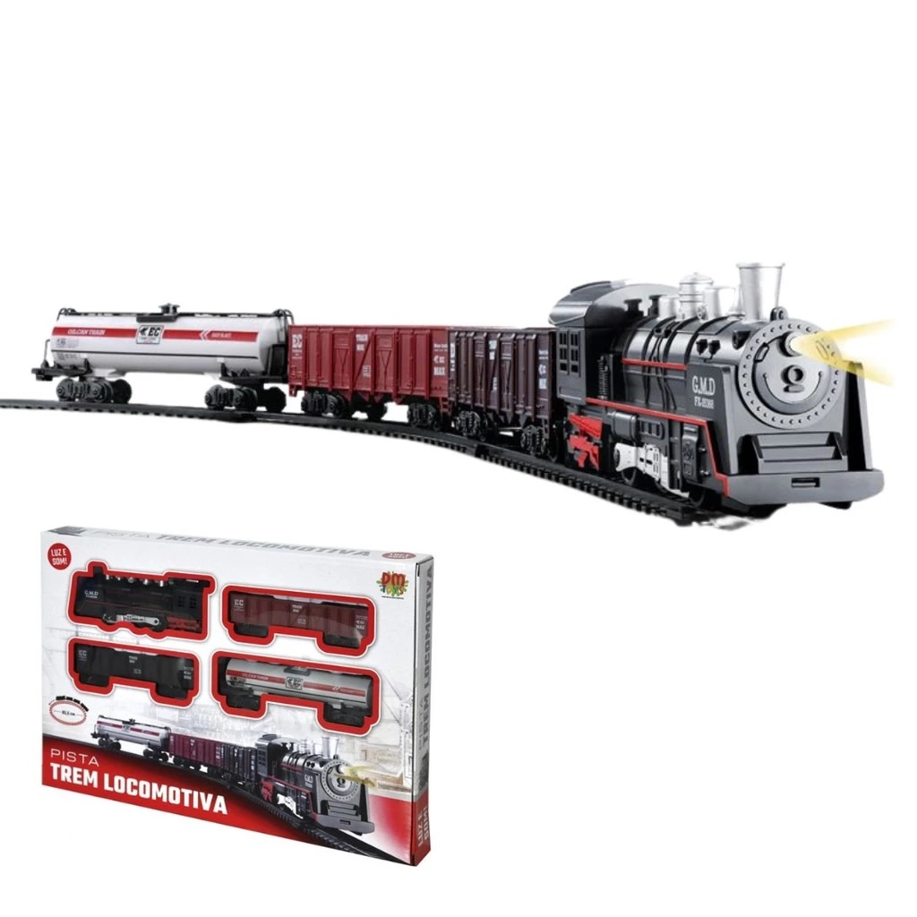 Pista Trem Locomotiva C/Luz Dmbrasil