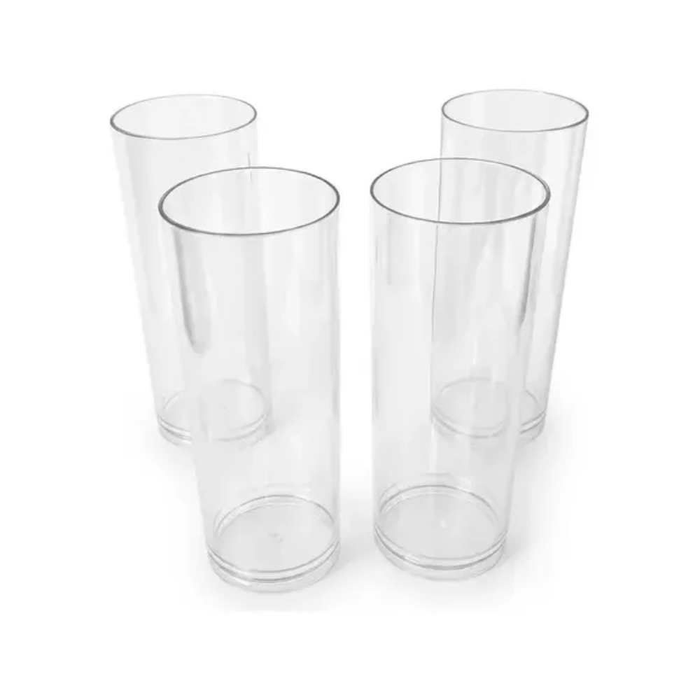 Copo de Acrilico Long Drink Transparente 300Ml Mazel