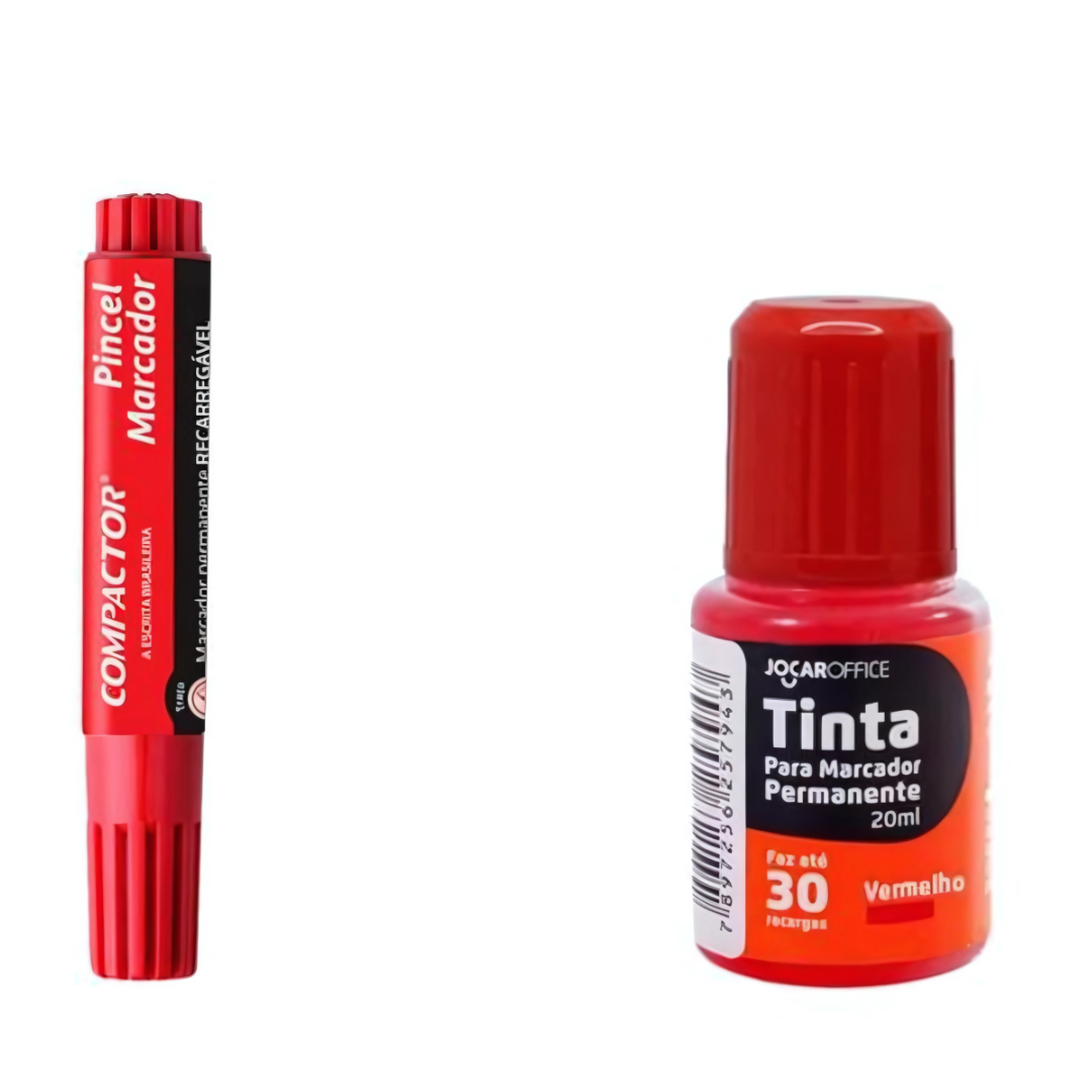 Tinta P/Pincel Qd Branco Vermelha 20Ml Leo E Leo