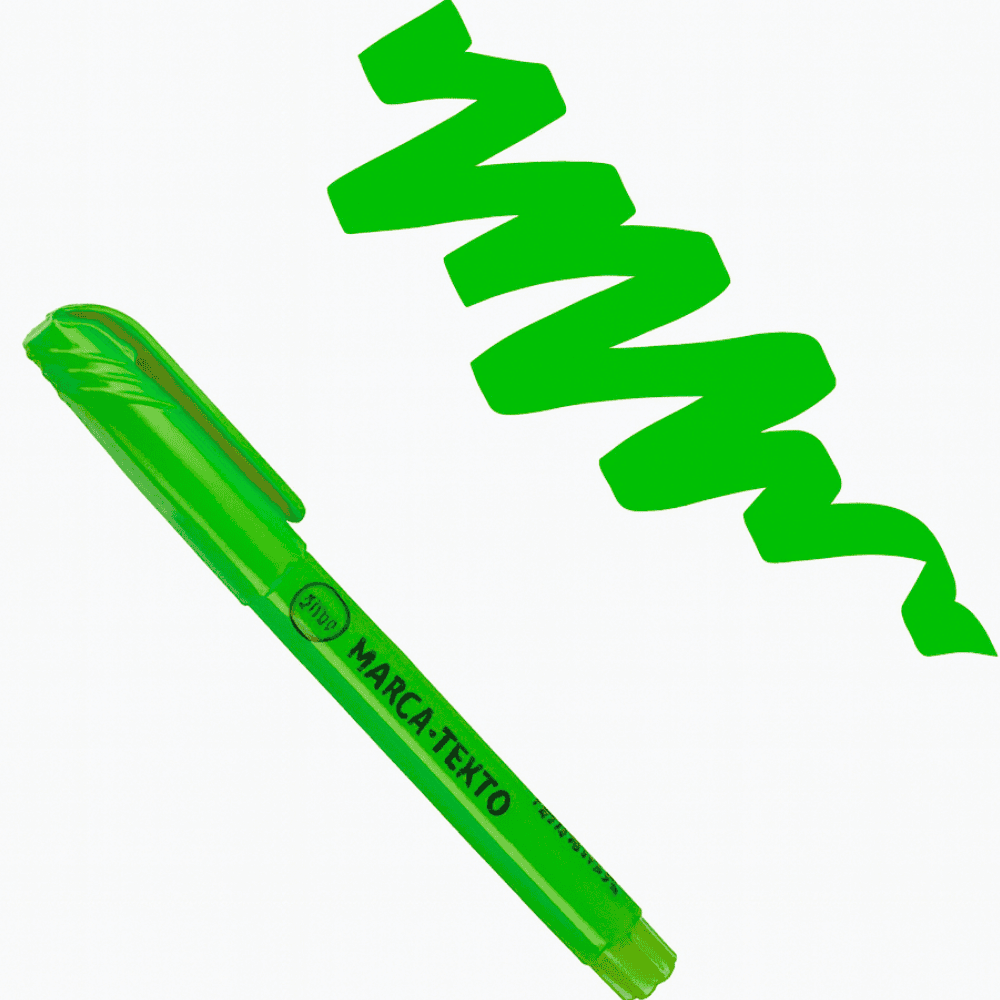 Marcador Texto Verde Slim Leo Leo