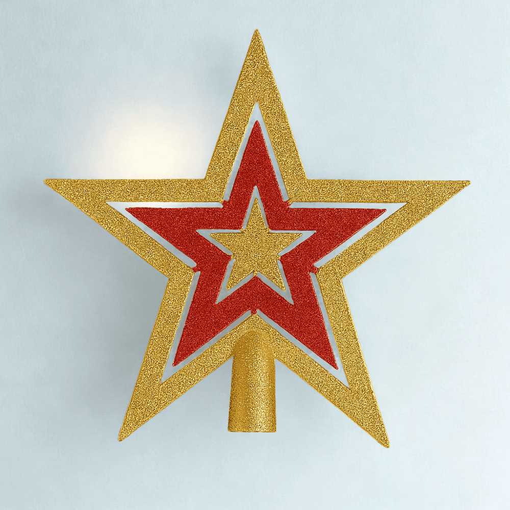 Enfeite Natalino Estrela em Plástico 22x20cm Chazak