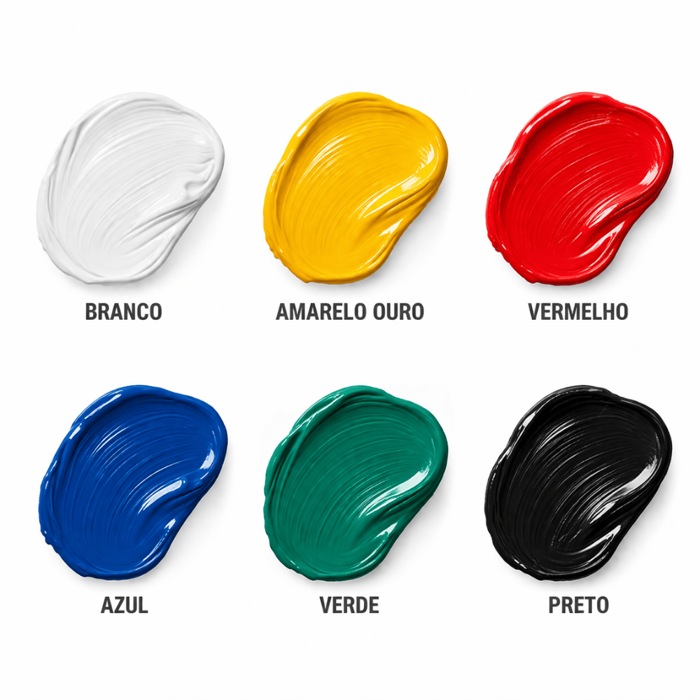 Pintura a Dedo 6 Cores 15ml Acrilex
