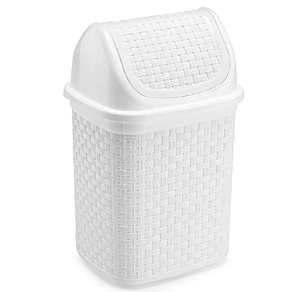 Lixeira de Pia Basculante Branca Rattan 4,5L Nitron