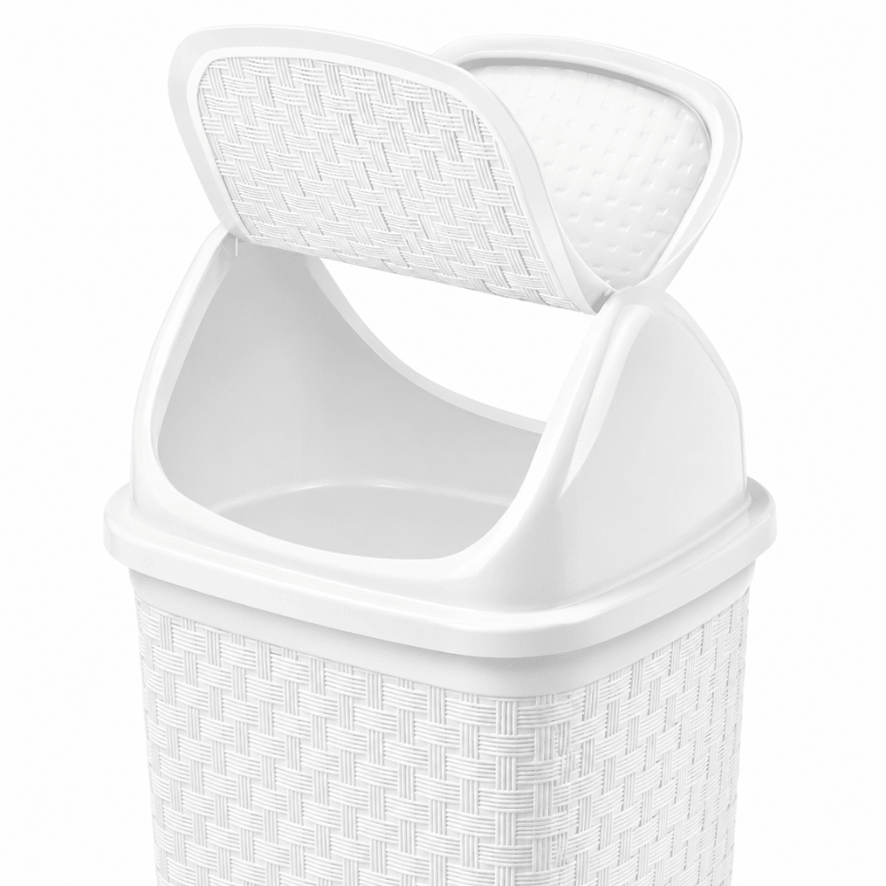 Lixeira de Pia Basculante Branca Rattan 4,5L Nitron