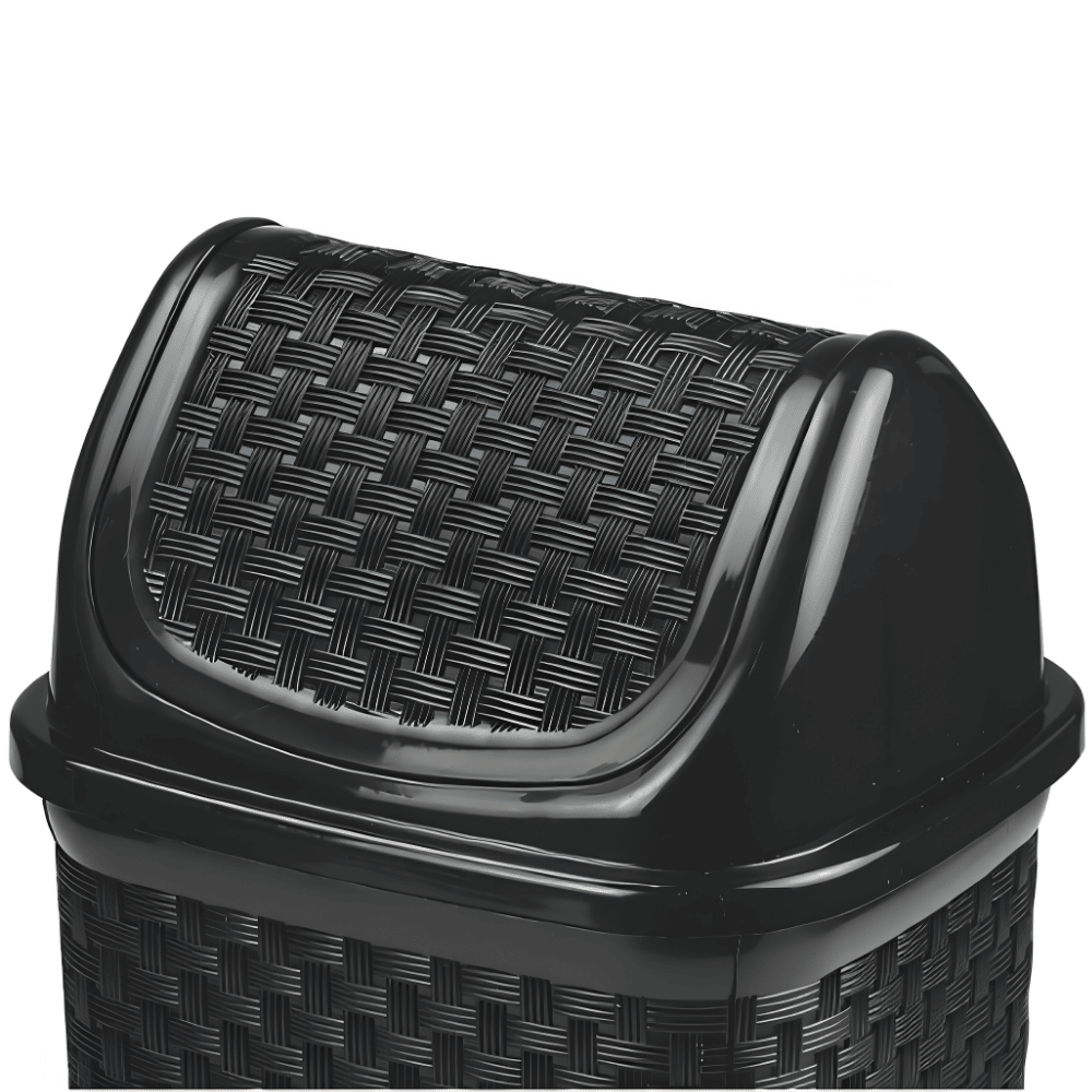 Lixeira de Pia Basculante Preta Rattan 4,5L Nitron