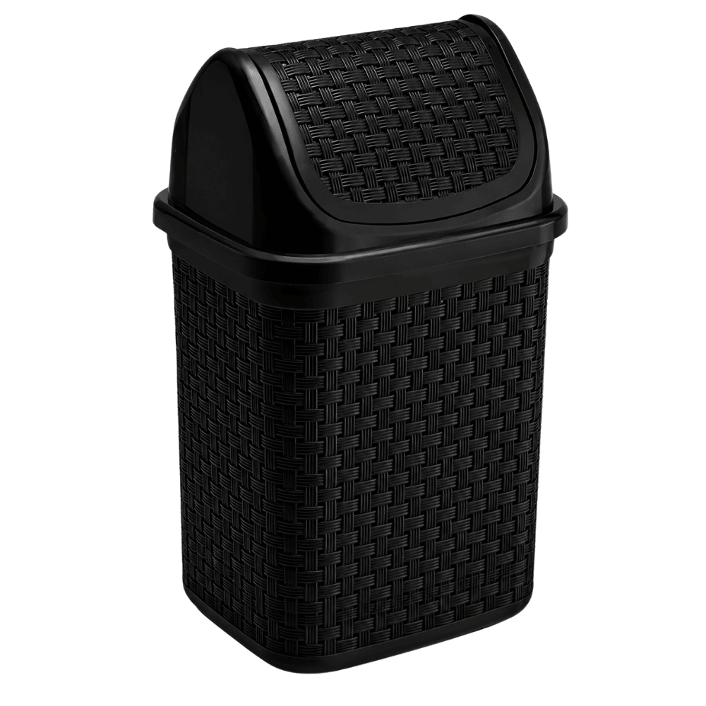 Lixeira de Pia Basculante Preta Rattan 4,5L Nitron
