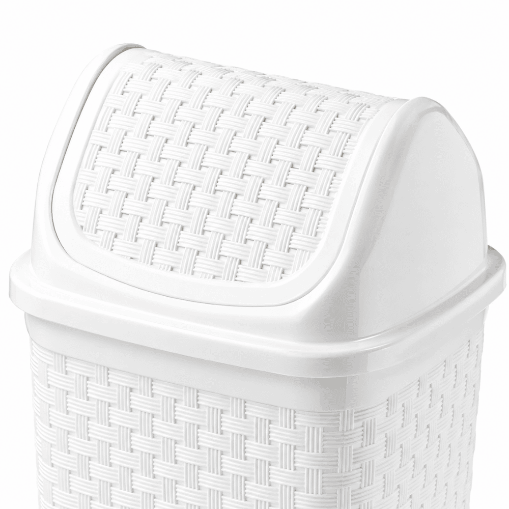 Lixeira de Pia Basculante Branca Rattan 4,5L Nitron
