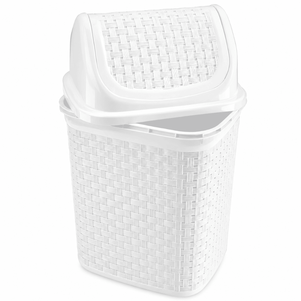Lixeira de Pia Basculante Branca Rattan 4,5L Nitron