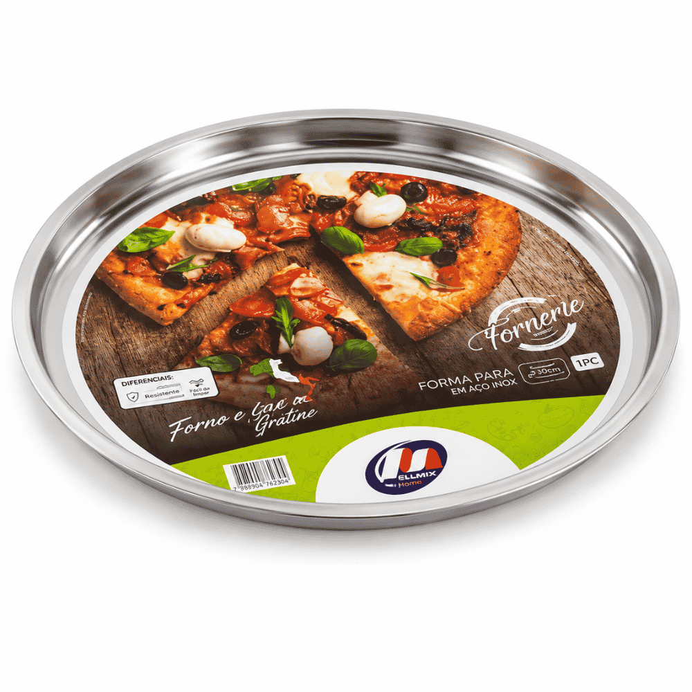 Forma de Pizza 2,1L N3 Polida 37cm Marcolar
