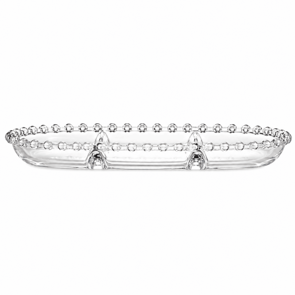 Petisqueira com 3 Divisões Oval Pearl Coliseu