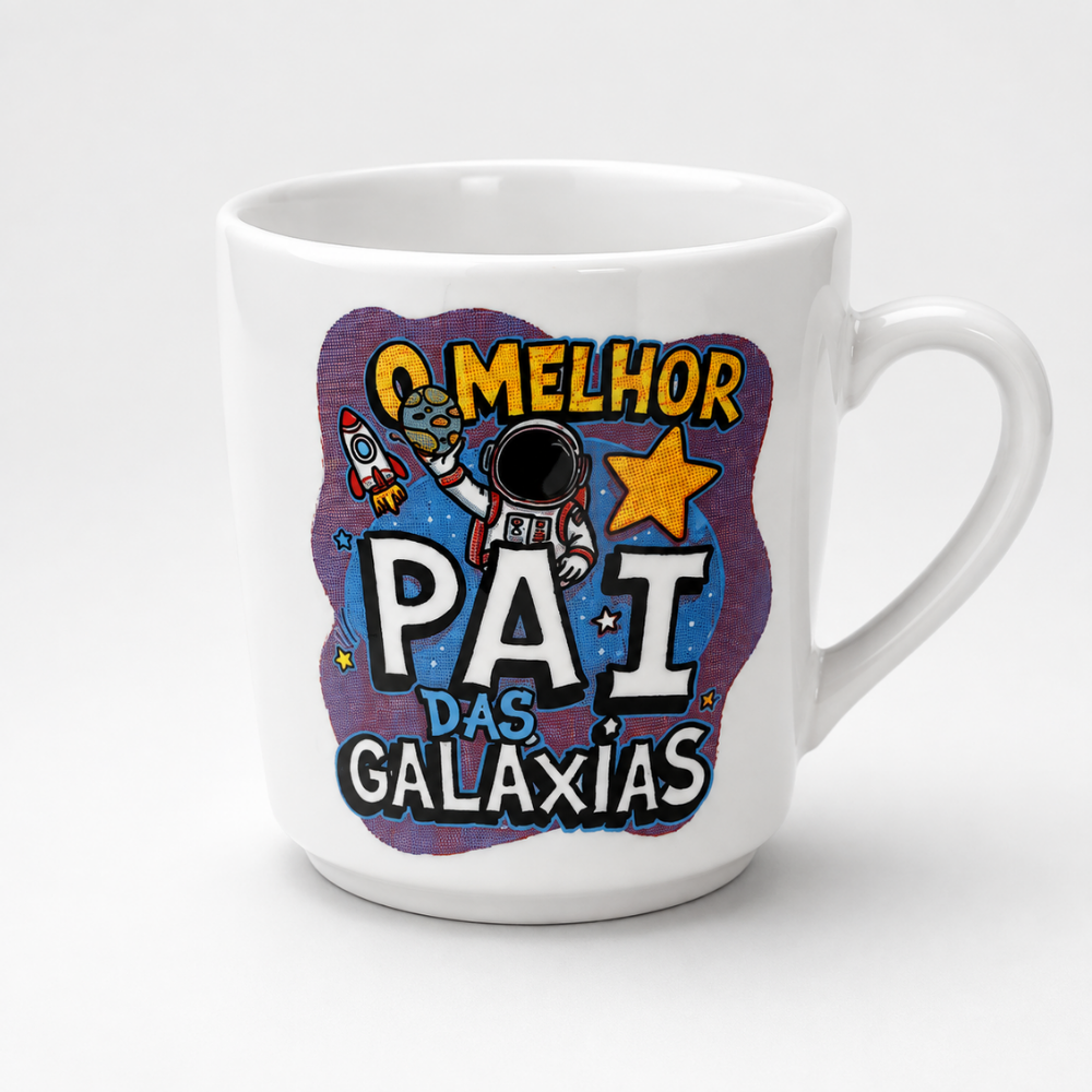 Caneca Lisa Decorada Pai 200ml Horacílio