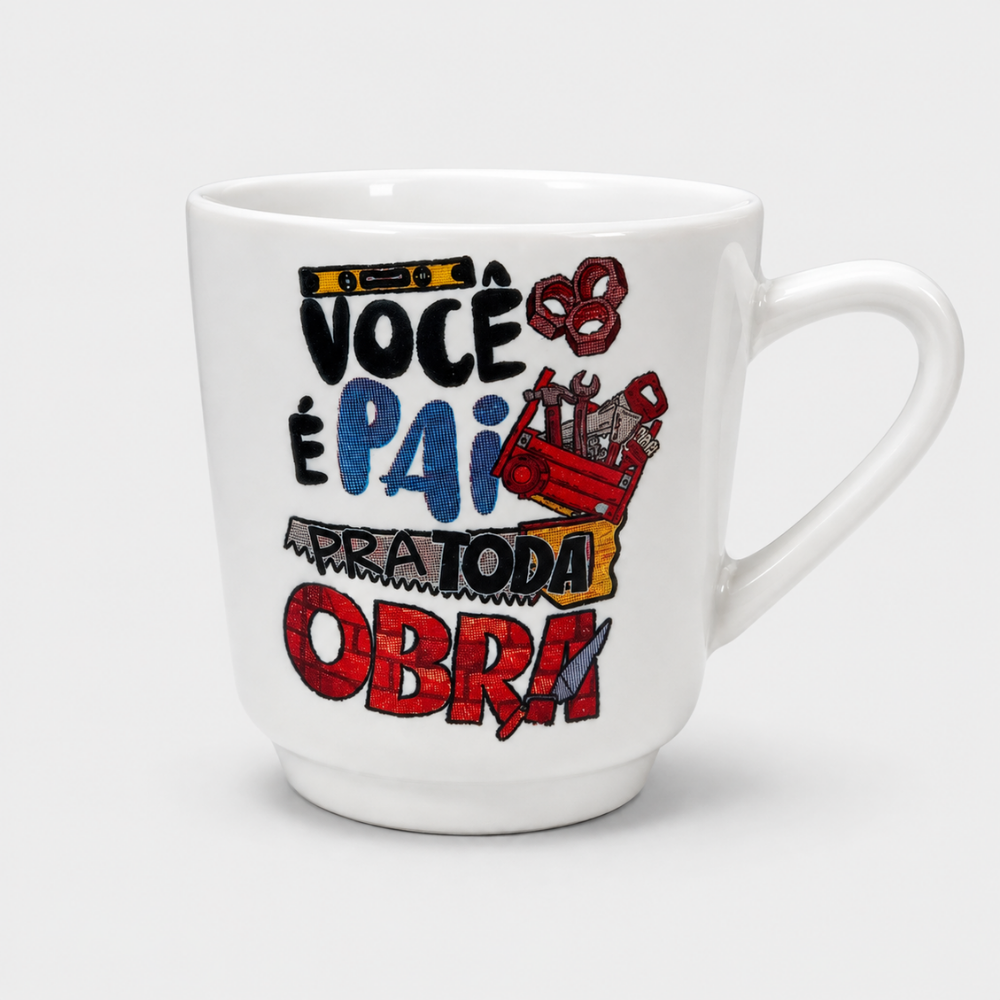 Caneca Lisa Decorada Pai 200ml Horacílio