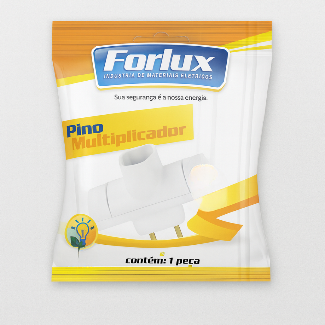 Pino Multiplicador Tripolar Branco 2Pt 10A/250V Forlux