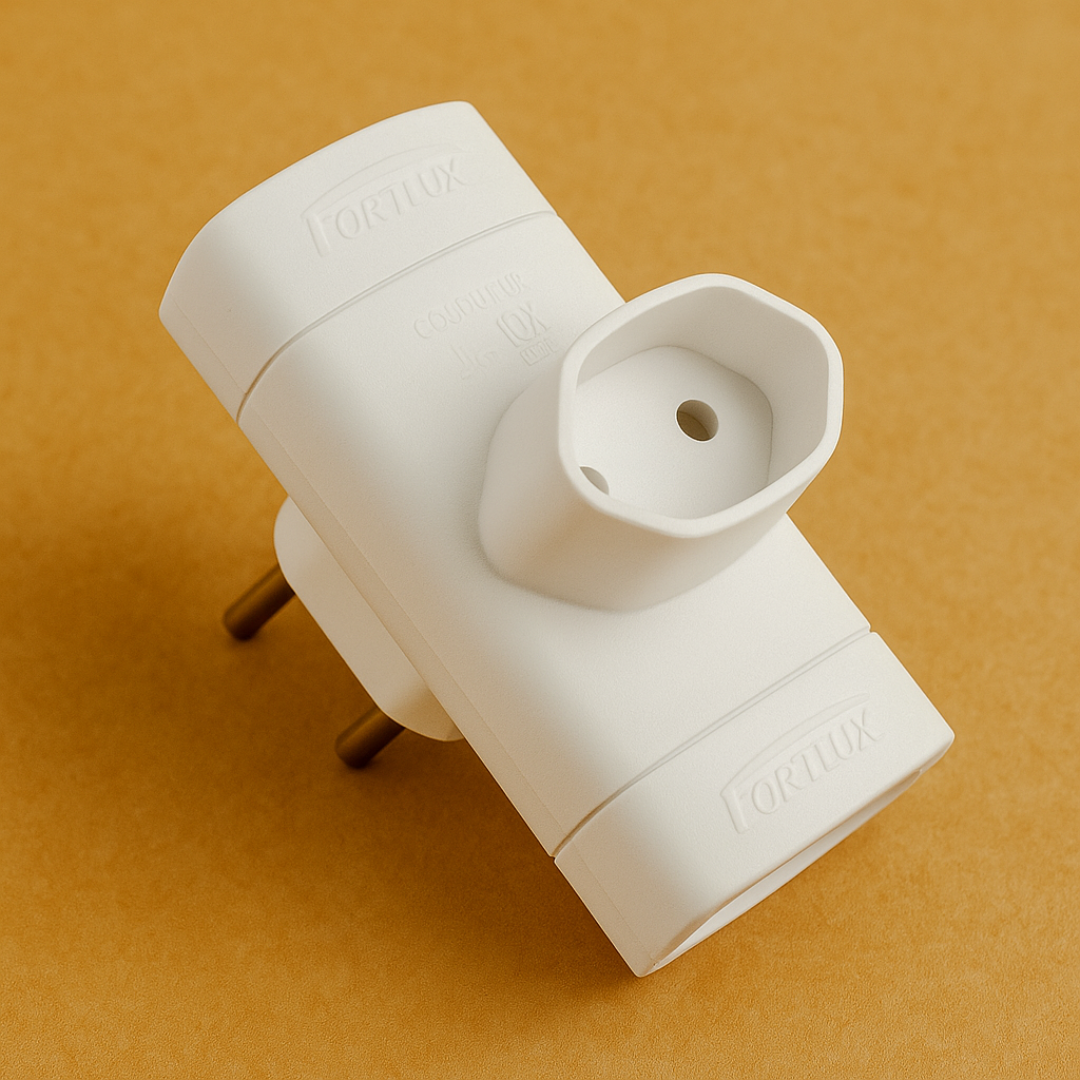 Pino Multiplicador Tripolar Branco 2Pt 10A/250V Forlux