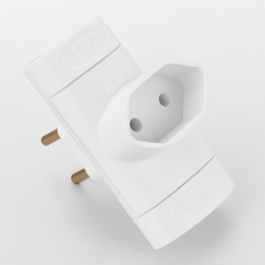 Pino Multiplicador Tripolar Branco 2Pt 10A/250V Forlux