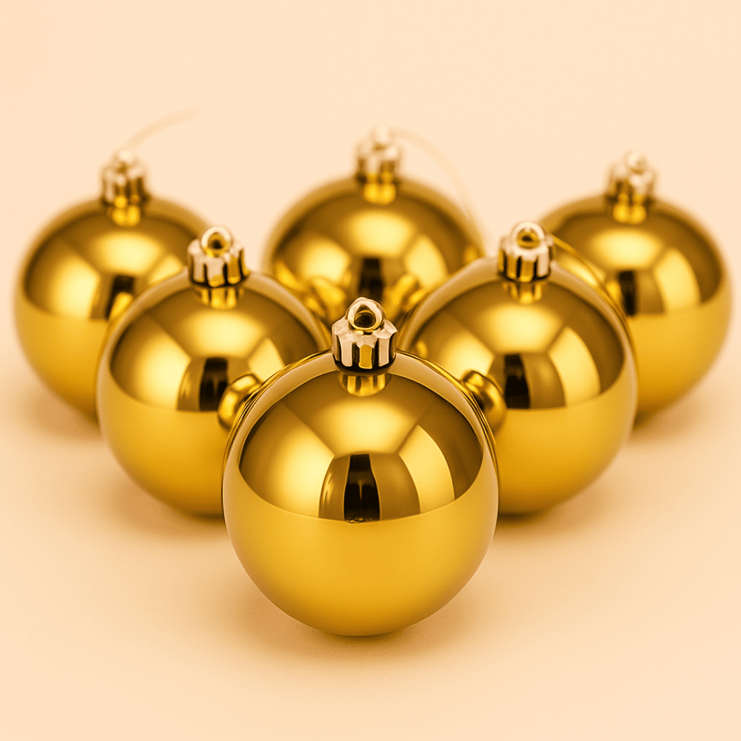 Bola de Natal Ouro 10 Peças Chazak