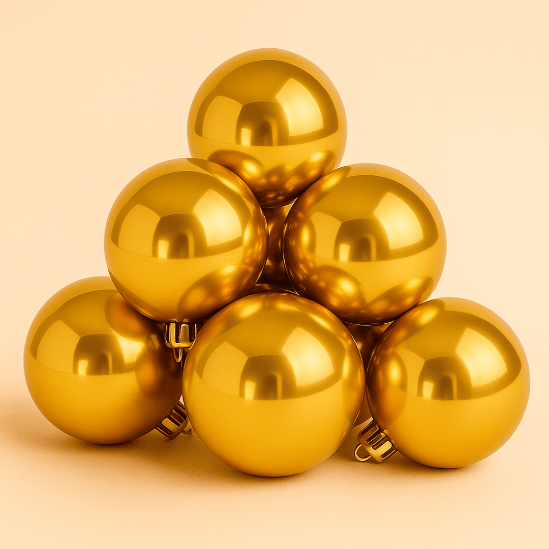Bola de Natal Ouro 10 Peças Chazak